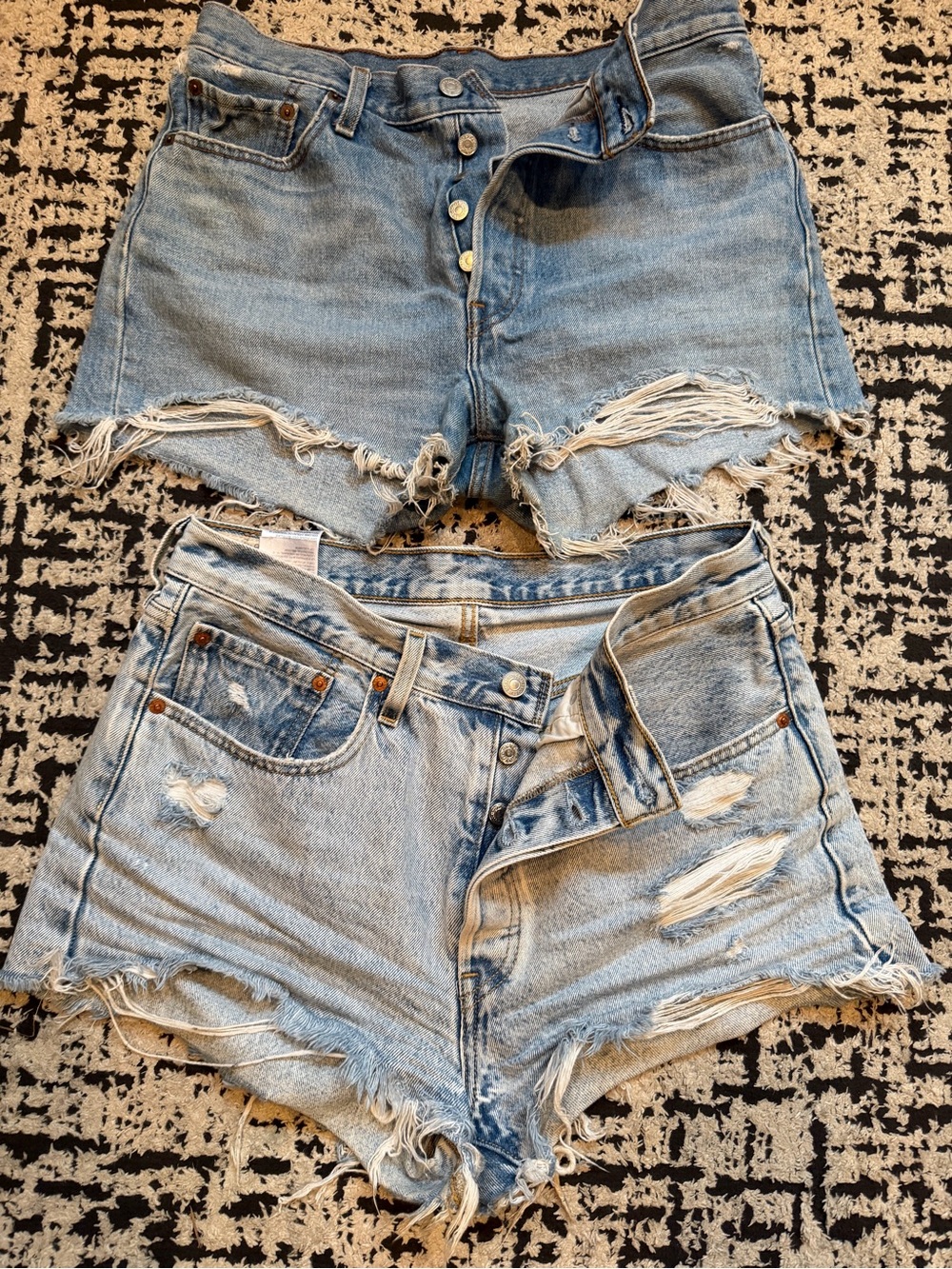 2 pairs LEVIS 501 size 30- Light Blue Distressed Denim Shorts - Women's